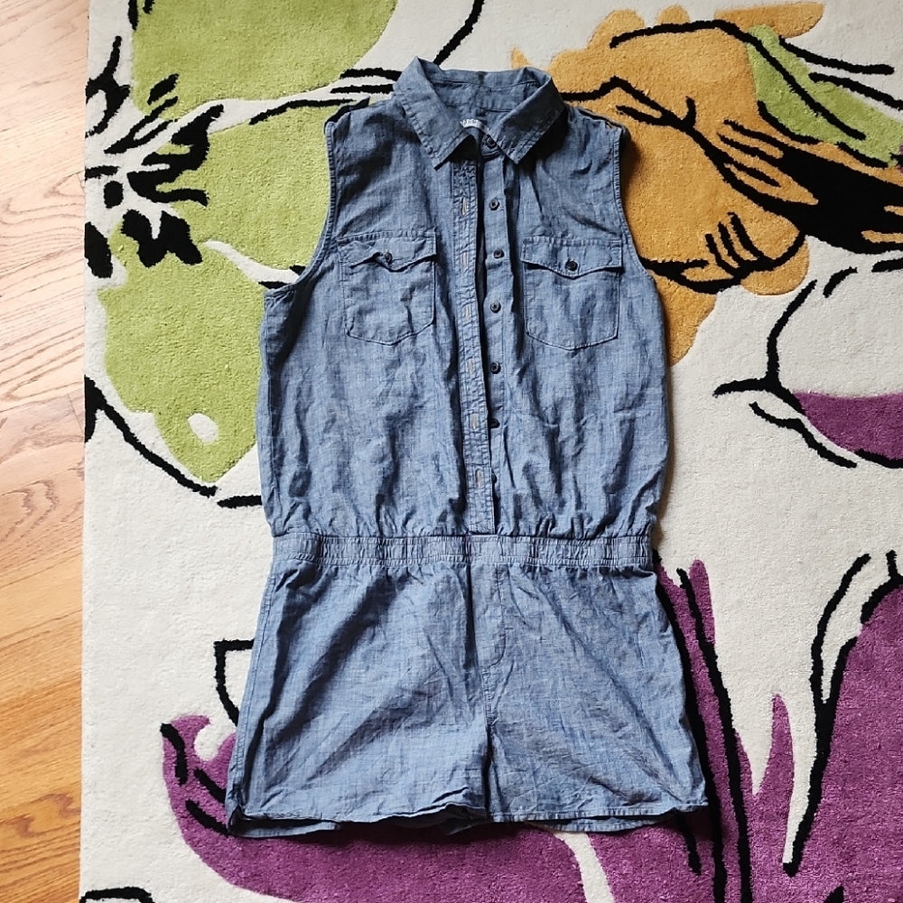 GAP Light Blue Denim Romper
